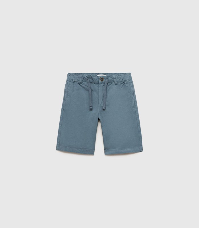 Elastic waist Bermuda shorts